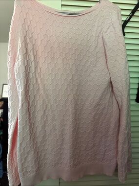 Light Pink Textured Knit Sweater